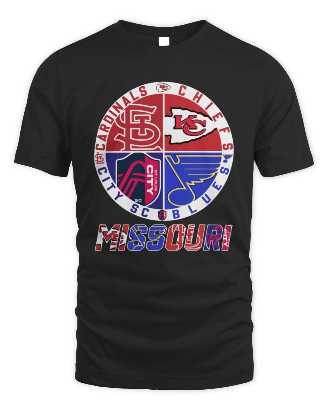 Missouri Cardinals Chiefs Blues And City Sc T Shirt
