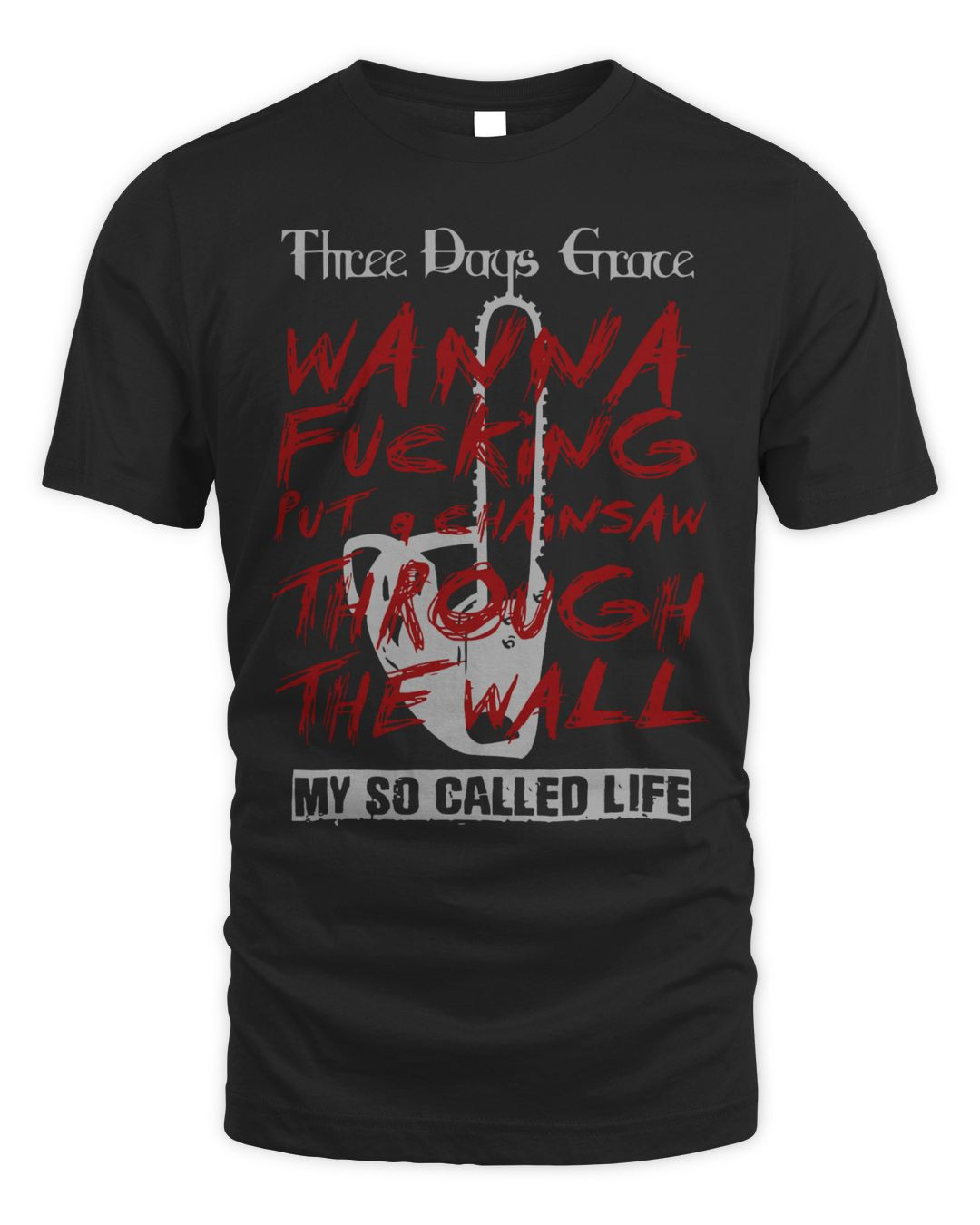 Three Days Grace Merch Explosions Chainsaw Shirt